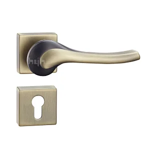 hyh Wooden Internal Lever Bathroom Gold Lock Door Handle With Handle