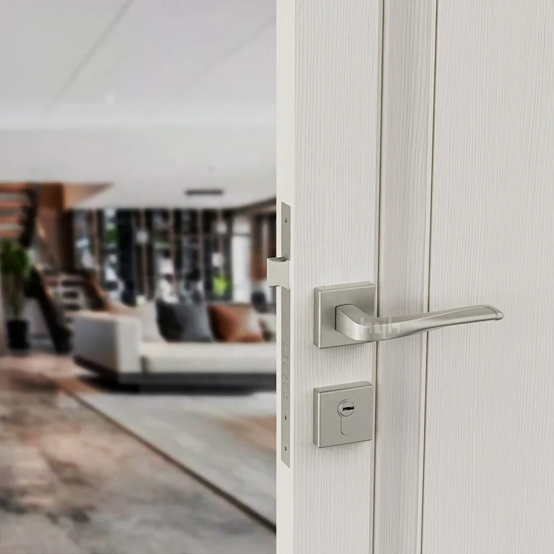 Guangdong-hyh Modern Stylish Design Zinc Security Quality Wooden Interior Door Handle Front Door Handles Wholesale For Door
