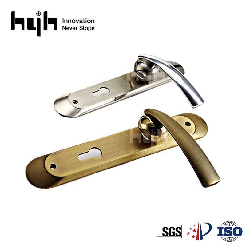 New Patent Design Fashion Modern Zinc Security Plate door Lock Handle