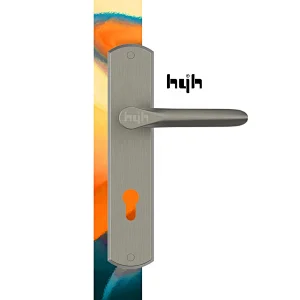 Guangdong-hyh Hardware One Piece Brush Matt-Black Modern Lever Plate Door Handle
