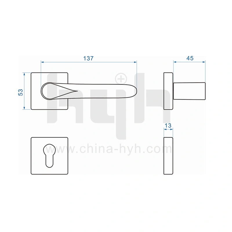 Room high security exterior door lock Home Door Lock With Key, Interior door levers with lock modern