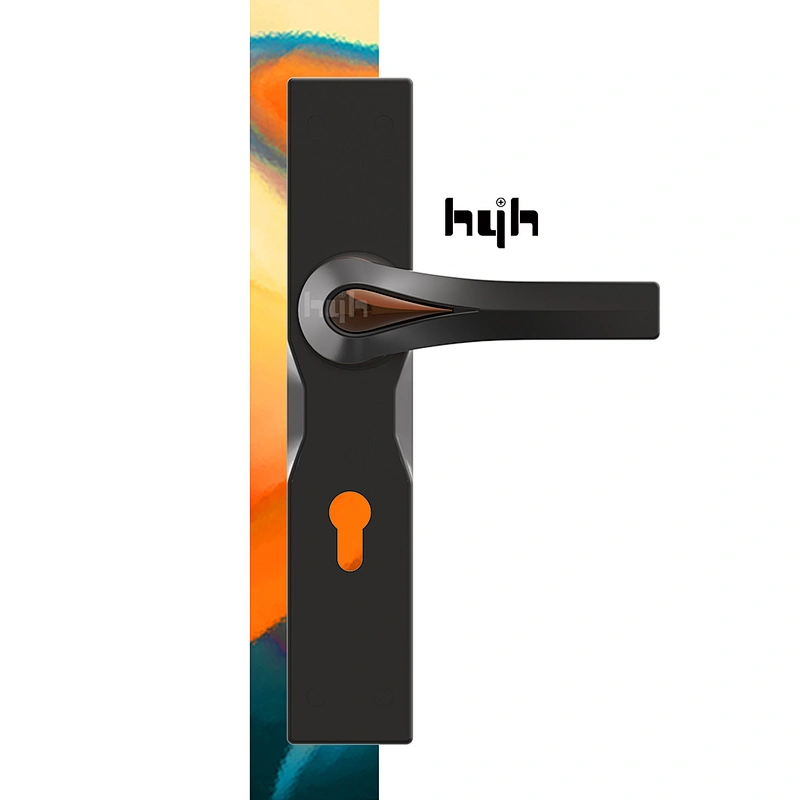 Room Door Handle With Lock Solid for Hotel Plate Lock