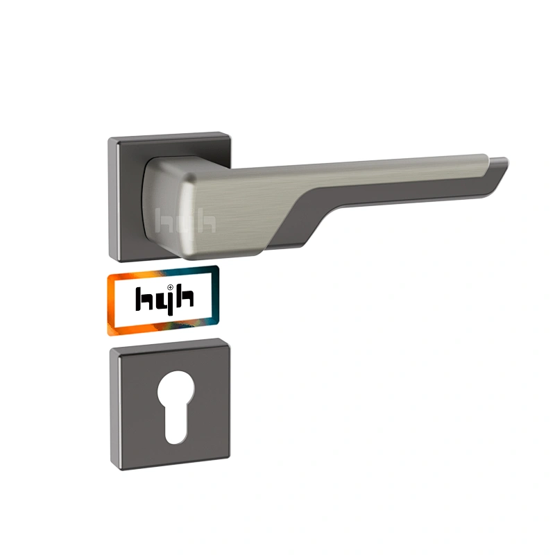 hyh Rose Gold Internal Round Door Handle/ Lock Front Door Handle Lock Set Luxury Matt Black Door Handle With Lock