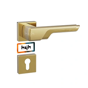 hyh Rose Gold Internal Round Door Handle/ Lock Front Door Handle Lock Set Luxury Matt Black Door Handle With Lock