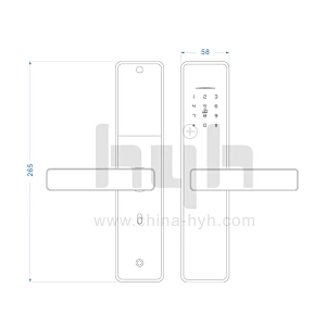 hyh card access smart door lock for apartment