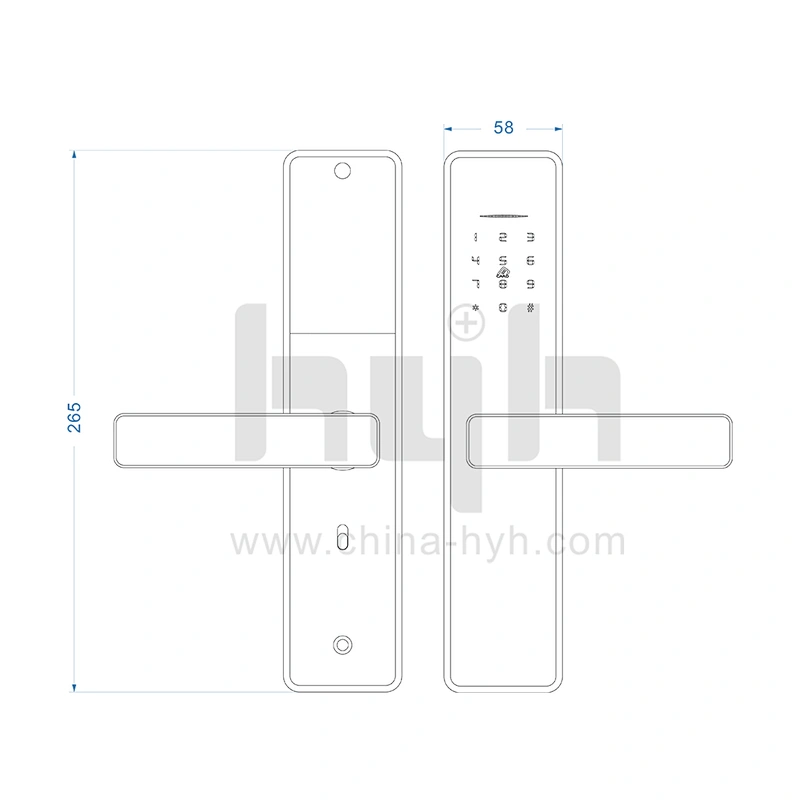 hyh card access smart door lock for apartment