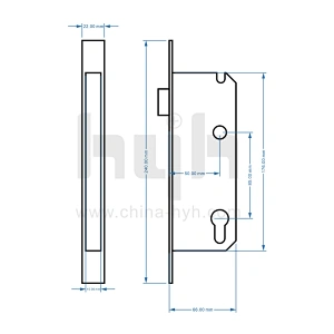 hyh card access smart door lock for apartment