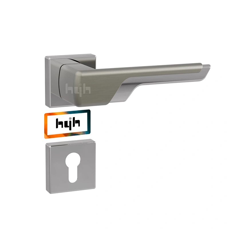 hyh Rose Gold Internal Round Door Handle/ Lock Front Door Handle Lock Set Luxury Matt Black Door Handle With Lock