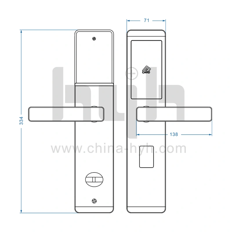hyh Hotel Key Card Security Door Lock