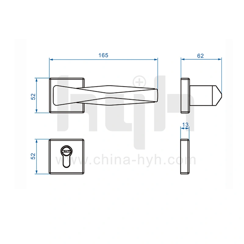 Euro Standard Fashional Solid Brass Door Lock With Brass Computer Keys and Lock Cylinder