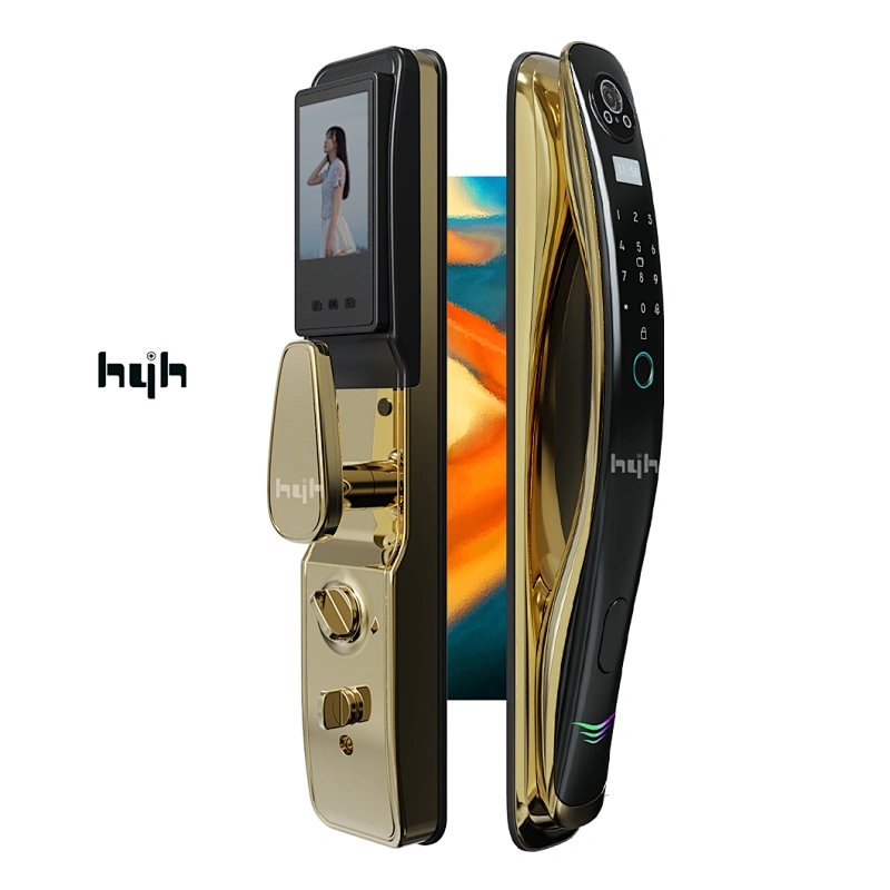 hyh aluminum alloy 3D face recognition smart door lock