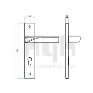 Top Quality Patent Design ModernType  ZInc Alloy Plate Door Handle