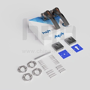 hyh Metal Lever Complete Set Of Bathroom Black Lock Door Handle