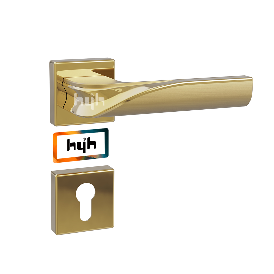 Latest Zinc Alloy Luxury Wooden Security Mortise Main Door Handle Design Modern Black Lever Door Handle And Locks