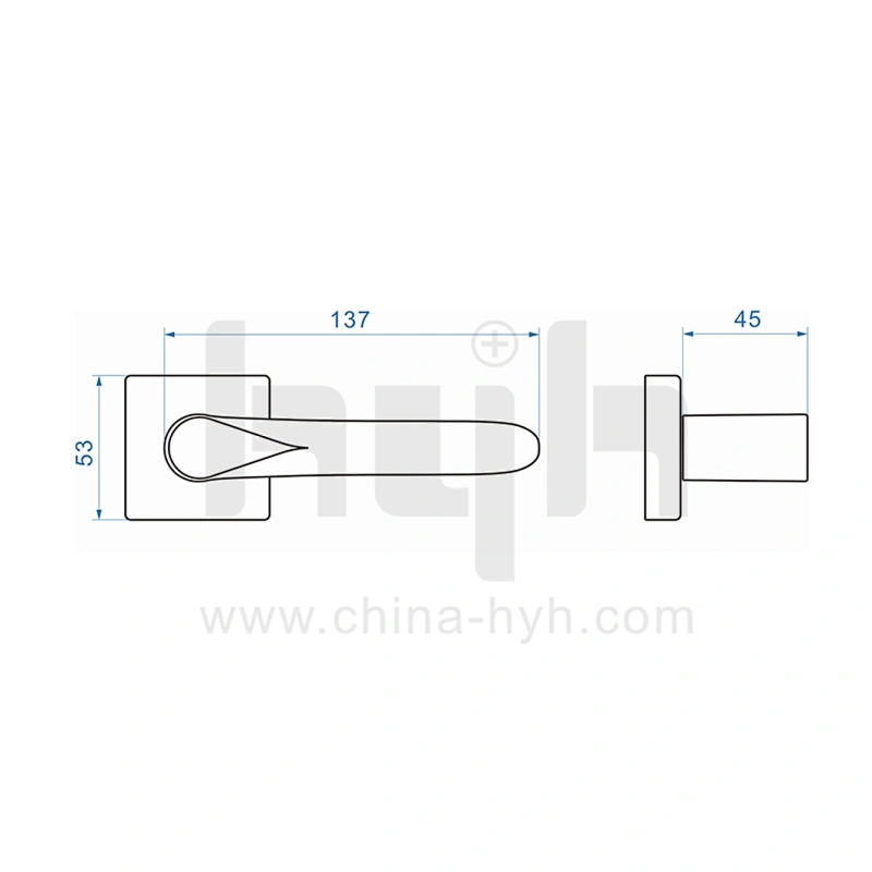Hot Sale Heavy Duty Zamak Exterior Door Lever With Lock
