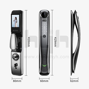 hyh aluminum alloy 3D face recognition smart door lock