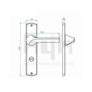 China Entrance Set Security Handle Mortise Square Gate Lock
