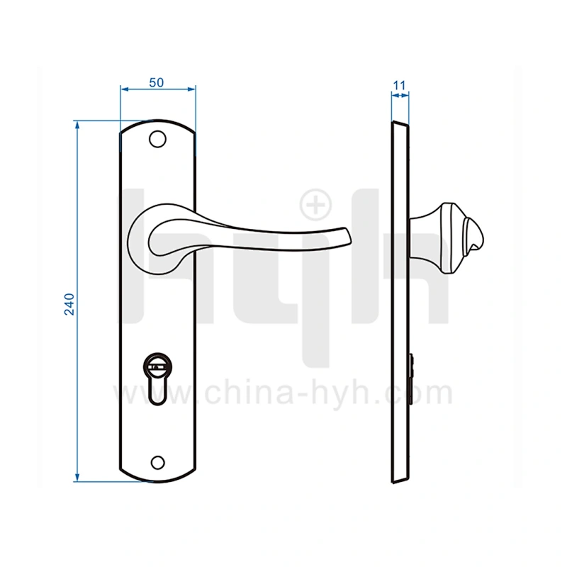 hyh Zamark Lever Square Door Handle Antique Handle Plate