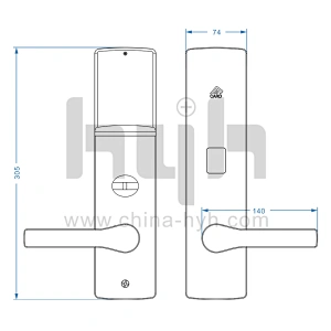 hyh hotel smart door lock with card access