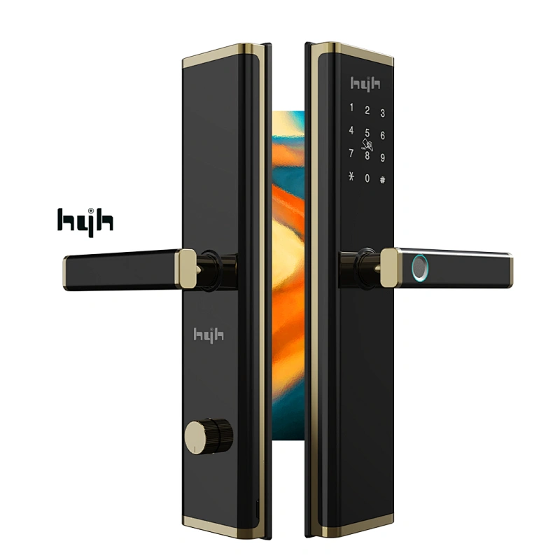 hyh zinc alloy smart door lock with Tuya access