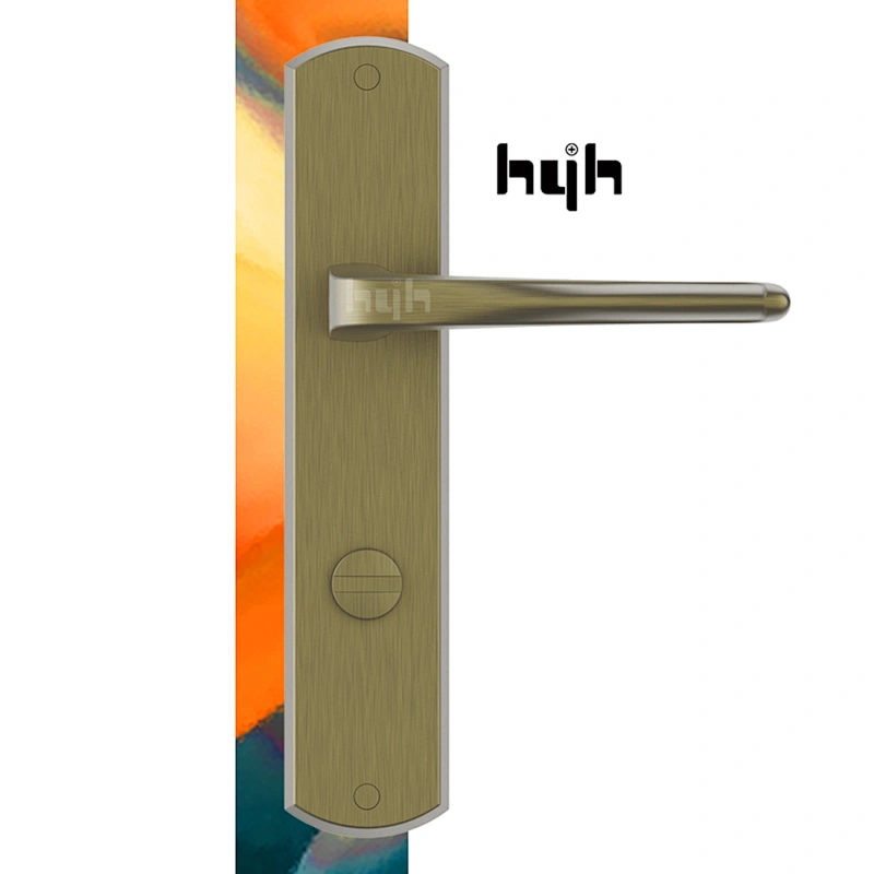 Zinc Alloy Modern Simple Design Brush Finish Plate Door Handle