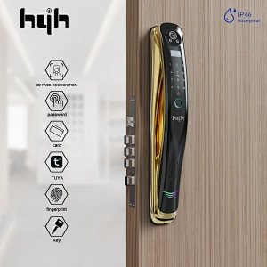 hyh aluminum alloy 3D face recognition smart door lock