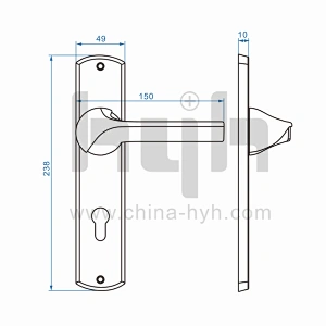 Modern Top Quality Security Zinc Alloy Entrance Antique Pull Handles
