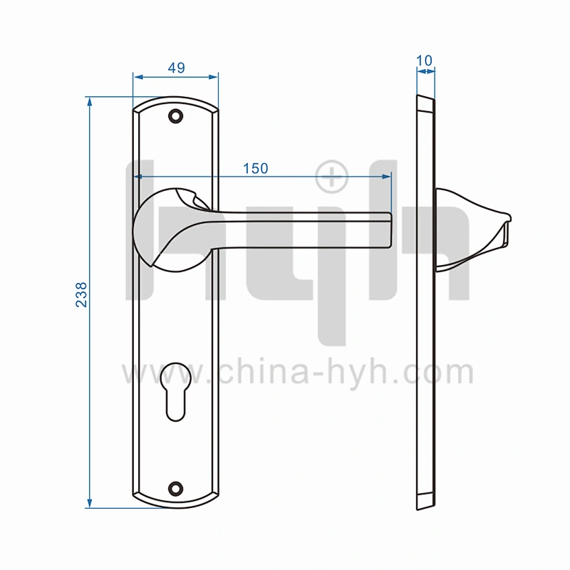Modern Top Quality Security Zinc Alloy Entrance Antique Pull Handles