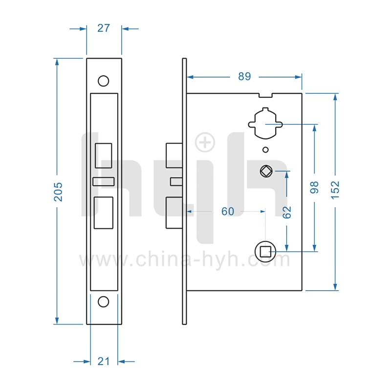 hyh Electronic Smart Rfid Hotel Room Card Door Lock Work With Hotel System