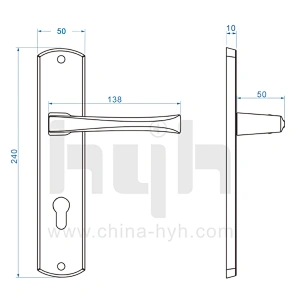 Special Gate Satin Nickel Finish Plate Door Lock