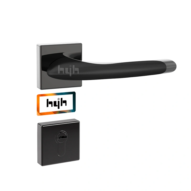 hyh Zinc Alloy Heat Resistant Metal Door Handle,Inner Door Handles Lever Brushed Nickel Privacy Dummy Door Handle