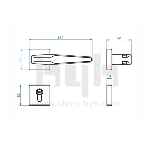 Modern Luxury Handle Price Guangdong Hyh Hardware Door Lock Gate Lock