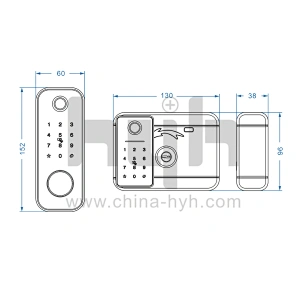 hyh Zinc Alloy Smart Door Lock