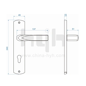 Hot Sell Home Security Quality-assured New European Plate Door Lock