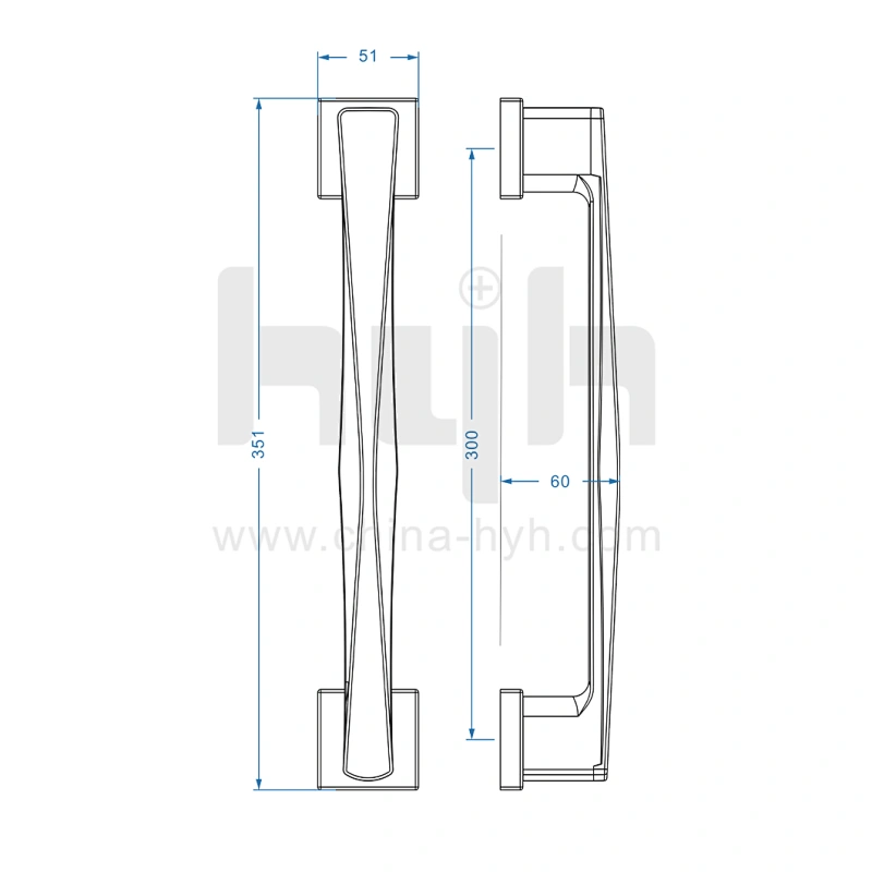 Fancy Design Zinc Commercial Door Pull Handles For Villa Main Door