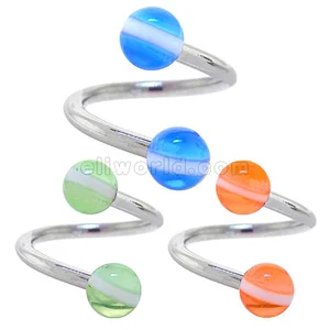 Colorful Acrylic Sprial Barbell