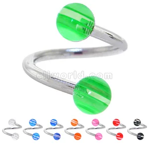 Colorful Acrylic Sprial Barbell