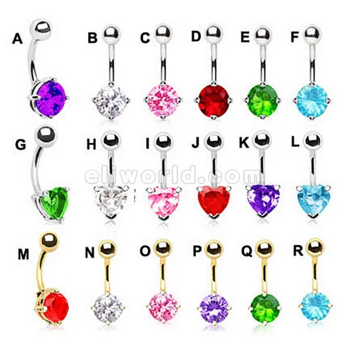 Fashion Stainless Steel Zircon Belly Ring