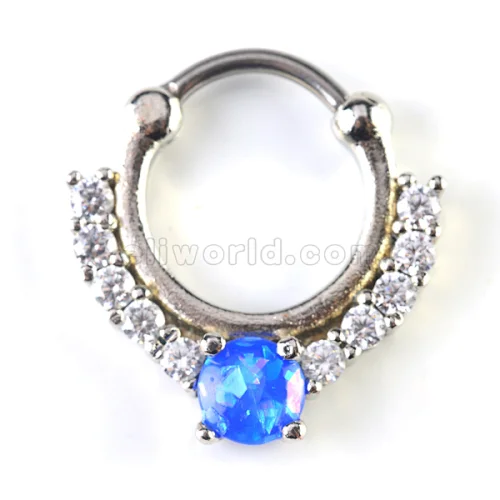 Fashion Zircon Alloy Septum Rings