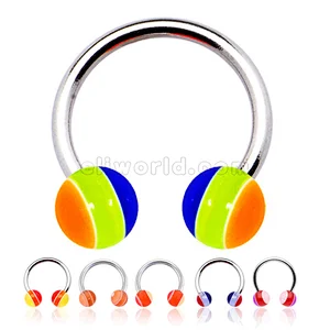 Colorful Acrylic Circular Barbells