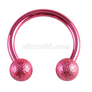 Pink Stainless Steel Circular Barbells