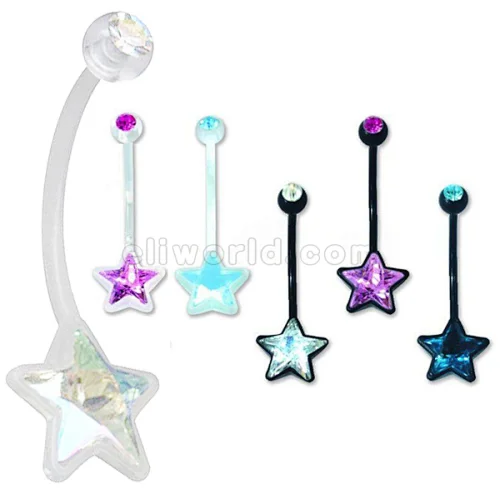 Bio Flexible Star Belly Ring