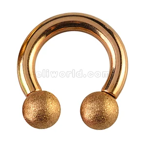 Gold Stainless Steel Circular Barbells