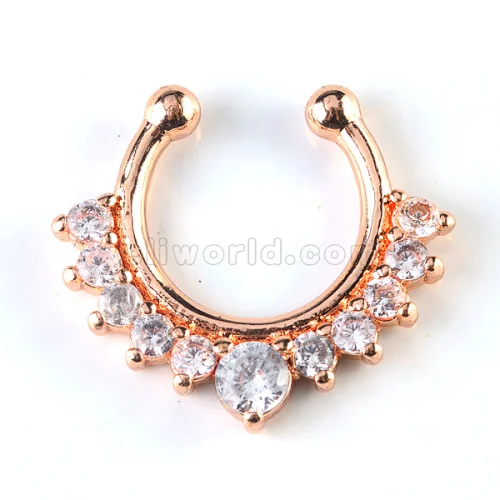 Fashion Rose Gold Alloy Septum Rings