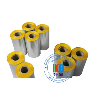 TTR wax resin color zebra godex  Cab  barcode thermal transfer printing yellow printer ribbon