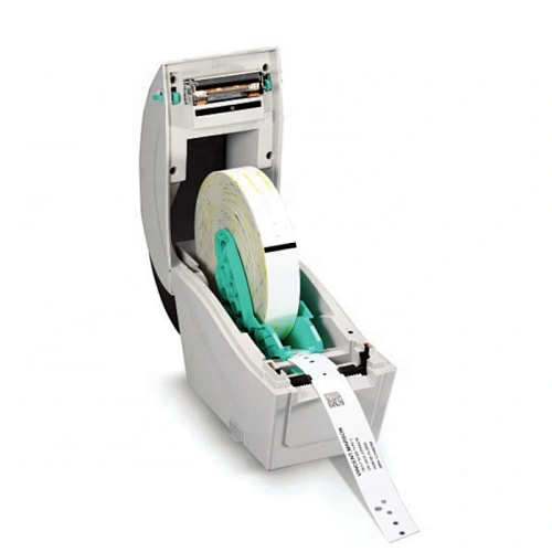 barcode printing USB direct thermal Tdp 225 hospital vinyl silicone wristband color ribbon label printer