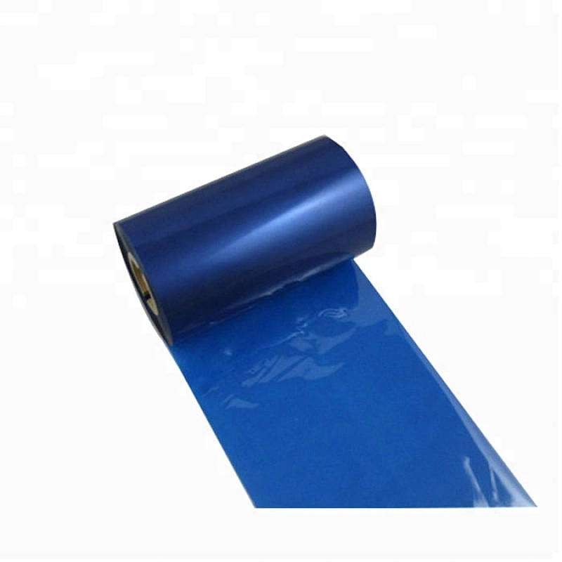 blue adhesive art coated paper printer wax material ribbon