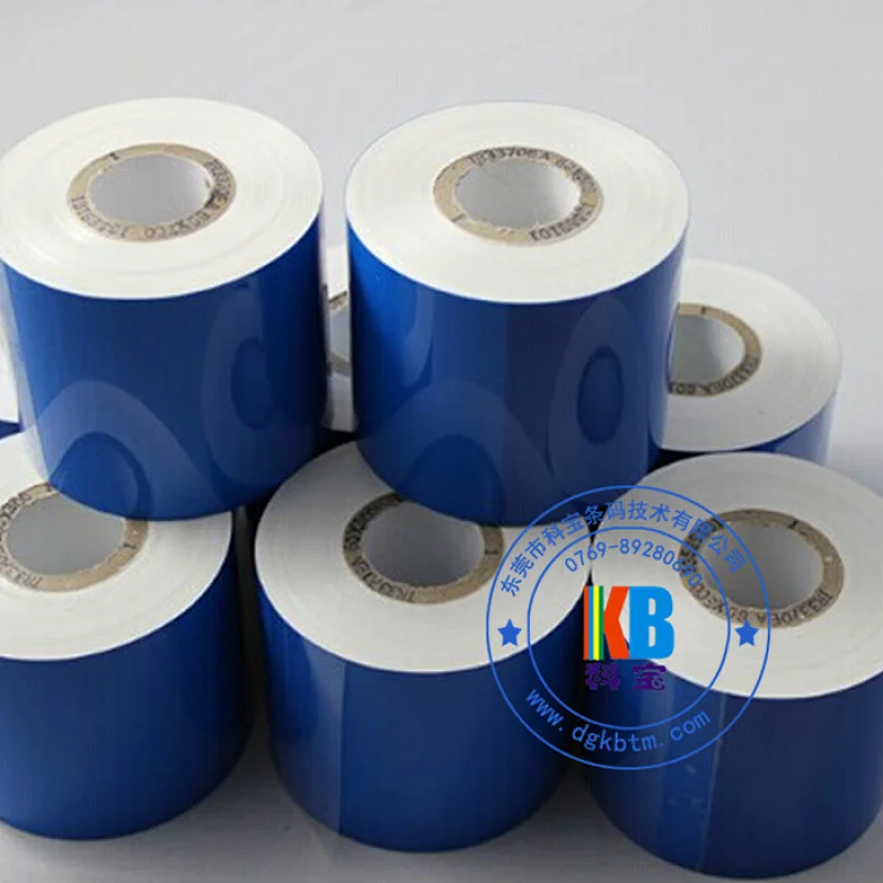Compatible zebra printer DNP white resin color thermal label sticker printing barcode ribbon