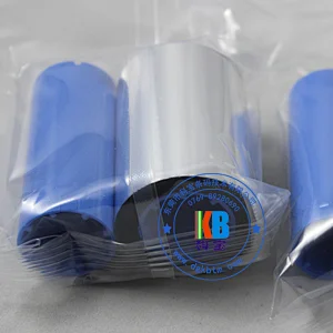 Metallic silver resin wax high quality pvc card printer p330i id card color ribbon
