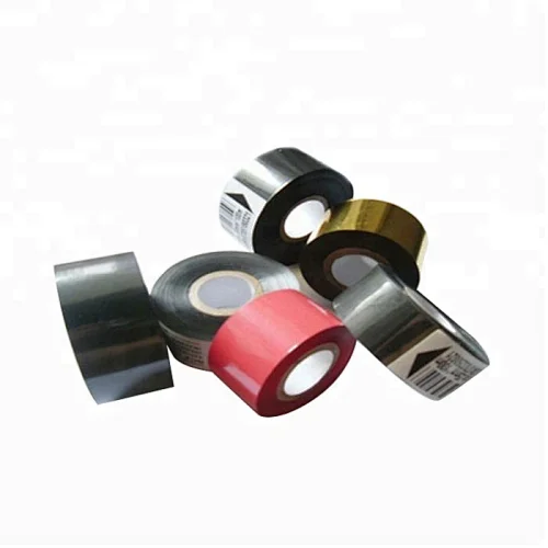 white black color  type date coding ribbon printing gold stamping foil